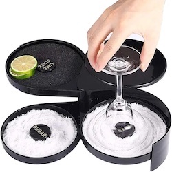 3 Compartment Salt, Sugar and Lime Juice holder $15 - This is yours to keep. (Salt, Sugar and Tajin sold separately).